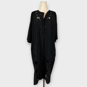 & Other Stories Embroidered Short Sleeve Shirt Dress